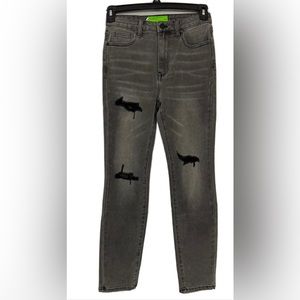 Sandrine Rose X Free People Jeans Color-Destroyed Rain  Size 27 Straight Leg NWT